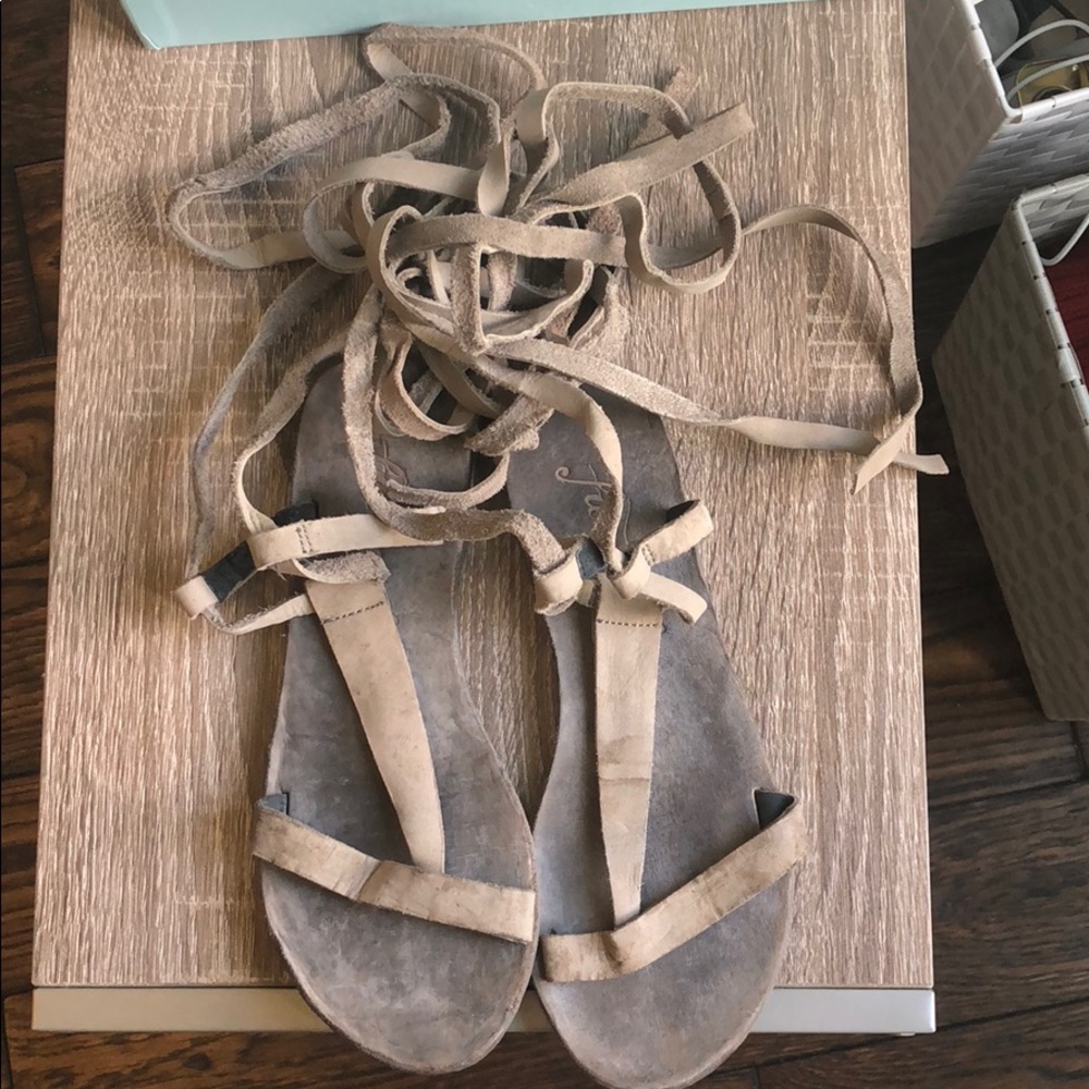 Free people wrap up sandals